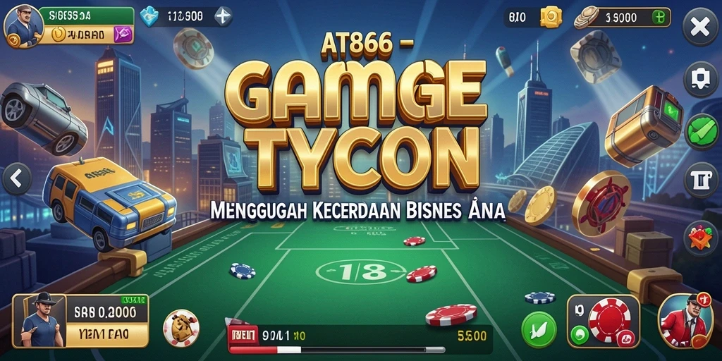 Screenshot gameplay AT866 yang menampilkan keseruan membangun bisnis.