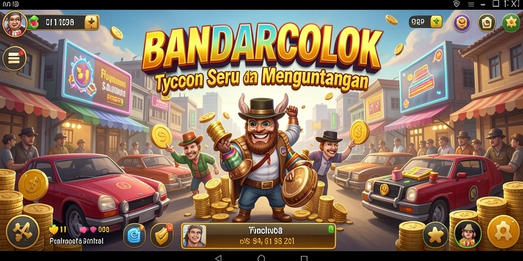 Tampilan utama gameplay seru dalam BANDARCOLOK.