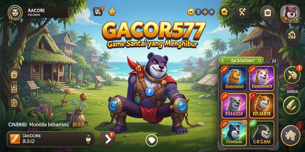 Tampilan gameplay GACOR577 yang seru dan penuh warna.