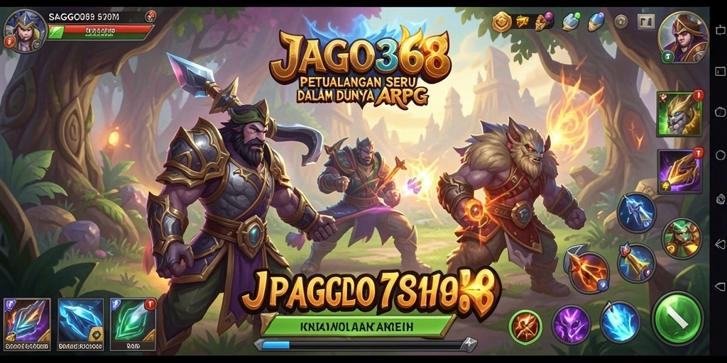 Screenshot gameplay ARPG JAGO368 dengan aksi seru dan karakter dinamis.