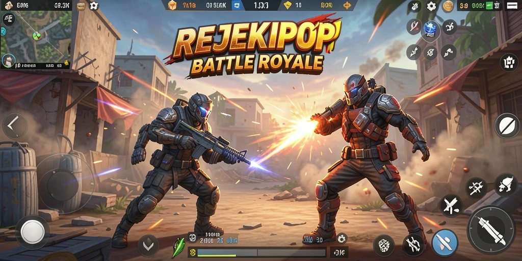 Gameplay seru REJEKIPOP di arena Battle Royale.