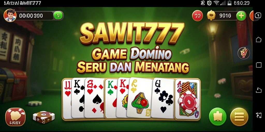 Tampilan menarik saat bermain game Domino di SAWIT777.